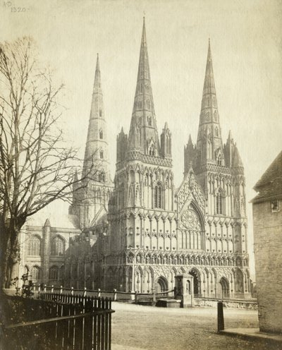 Catedral de Lichfield OP08956 (foto a p/b) de Unbekannter Künstler