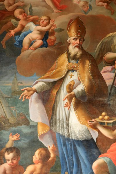 Vida de São Nicolau, Bispo de Myra. Igreja de São Nicolau de Veroce, Saint-Nicolas de Veroce, França de Unbekannt