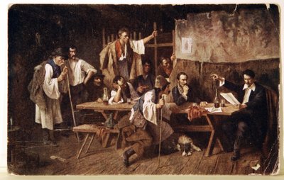 Literatura. O poeta húngaro Petofi, c.1848 Postalard, Hungria, c.1900 (postal) de Unbekannter Künstler