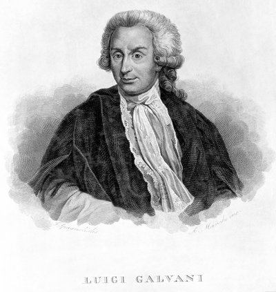 Luigi Galvani, fisiologista italiano, c 1770s de Unbekannt