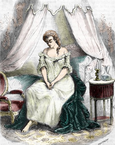 Madame du Barry eingesperrt in der Abtei von Pont-aux-Dames im Jahr 1774. 19. Jahrhundert von 