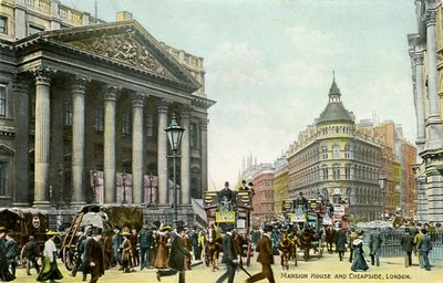Mansion House e Cheapside, Londres de Unbekannter Künstler
