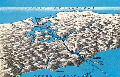 Mapa do Canal do Panamá de Unbekannter Künstler