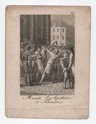 A exApotheosis de Marat a 8 de fevereiro de Unbekannter Künstler