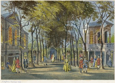 Marylebone Gardens, Londres 1778 de Unbekannter Künstler