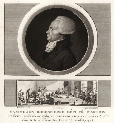 Maximilien Robespierre, Deputado de Artois, executado 1794 de Unbekannt