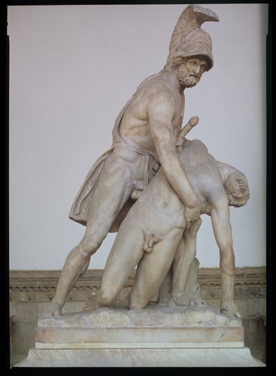 Menelaus de apoio ao corpo de Patroclus, cópia romana de um original grego de Unbekannt