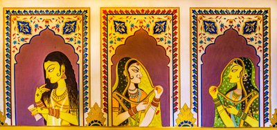 Pintura em miniatura, artes e ofícios no Rajastão, Rajastão, Índia, Ásia (foto) de Unbekannter Künstler