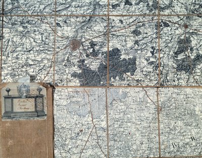 Guerra Napoleônica. Mapa da equipe de Napoleão I de Unbekannt