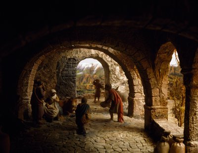 Natividade, natividade diorama, Espanha, século XX de William M. Timlin