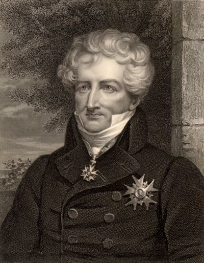 Naturalista Georges Cuvier, Paris, França, c.1810 (foto a p/b) de Unbekannt