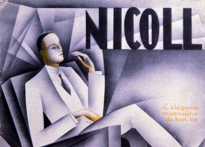 Nicoll, elegância masculina de bom gosto, c. 1930 (gravura) de Unbekannter Künstler