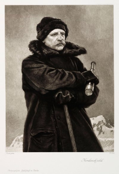 Nils Adolf Erik Nordenskjold, geólogo e explorador sueco do Árctico, c 1880s de Unbekannt