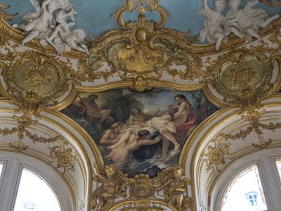 Ninfas removendo o corpo de Psyche da água. Pintura de Charles Joseph Natoire (1700-1777) de Unbekannt