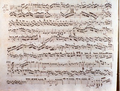 Página de partitura musical de um concertinante Sinfonia de Pleyel de Unbekannter Künstler