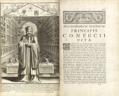 Páginas de Confúcio Sinarum Philosophus (Confúcio, o filósofo dos chineses) de Unbekannt
