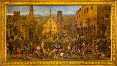 Pintura de Mântua glorificando as lutas vitoriosas da família Gonzaga de Unbekannter Künstler