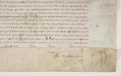 Bula Papal confirmando a carta do Bispo Henry Wardlaw, recto de Unbekannt