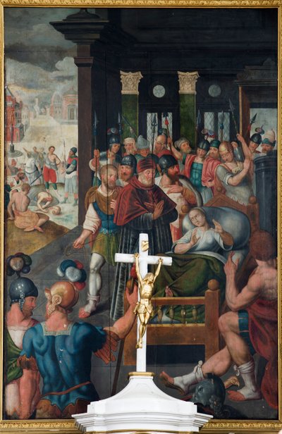 Igreja Paroquial de São Miguel, Cornelius e Ghislenus. Interior. Pintura. de Unbekannter Künstler