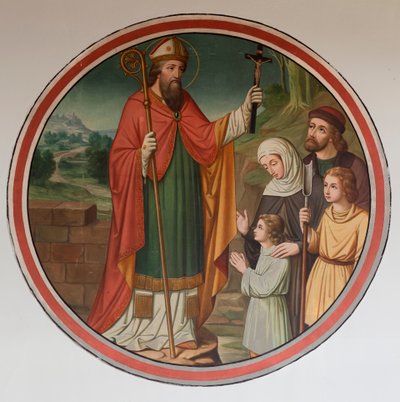 Igreja paroquial (St Denijs-Boekel, igreja paroquial de St Denijs). Corredor Sul. Uma pintura de parede. de Unbekannter Künstler