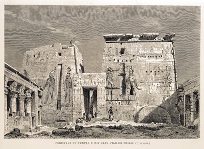 Peristilo do Templo de Ísis na Ilha de Filae, Egipto Ilustração do Atlas do Egipto de Unbekannt