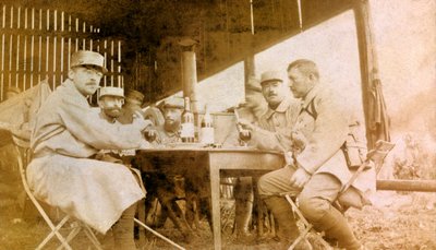 Fotografia de um álbum pessoal de um tenente de infantaria durante os primeiros meses da Primeira Guerra Mundial de Unbekannt