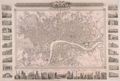 Plano de Londres a partir de um inquérito real de Unbekannter Künstler