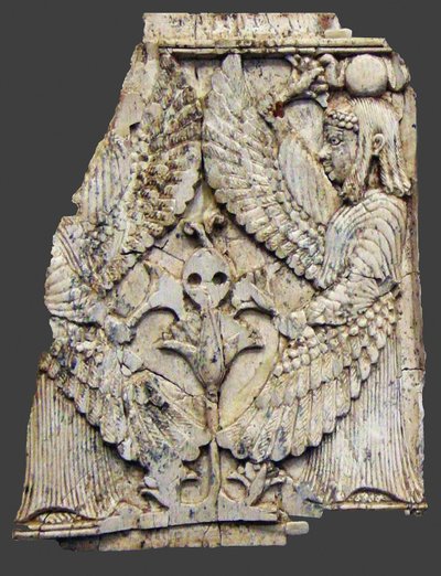 Placa representando criaturas aladas, Nimrud, Mesopotâmia, séculos 8 a 7 a.C. de Unbekannt
