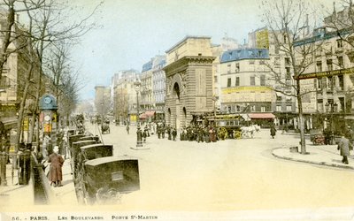 Porte Saint - Martin , Paris, c. 1900. de Unbekannter Künstler