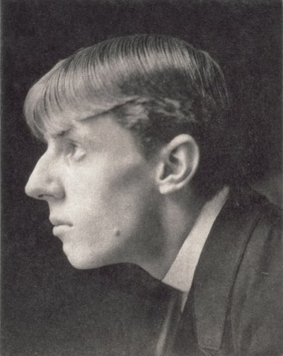 Retrato de Aubrey Beardsley (1872-98) por Frederick Evans (1853-1943) (foto sépia) de Unbekannt
