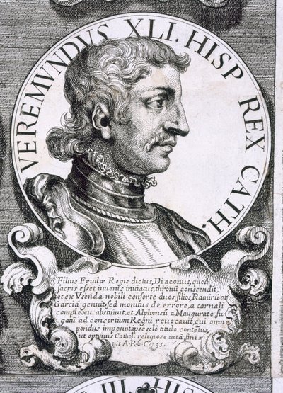 Retrato de Bermundo I (litho) de Unbekannt