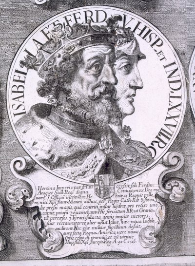 Retrato de Isabella I e Ferdinand V de Castela (litho) de Unbekannt
