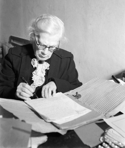 Retrato de TATIANA TOLSTOJ (Tolstoi), filha de Leon. - ROMA- 1958 de Unbekannt