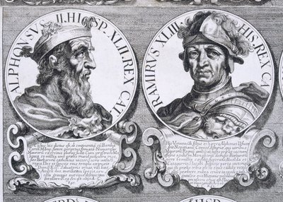 Retratos de Alfonso II e Ramiro I (litho) de Unbekannt