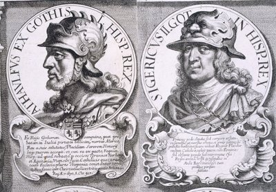 Retratos de Ataulf e Sigeric (litho) de Unbekannt