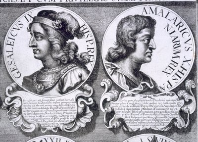 Retratos de Gesalec e Amalaric (litho) de Unbekannt