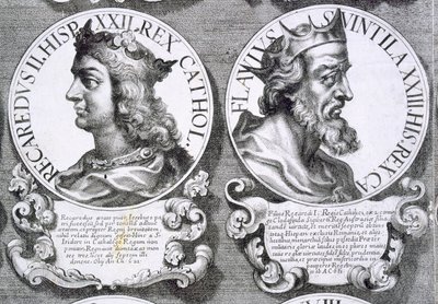 Retratos de Reccared II e Suintila (litho) de Unbekannt