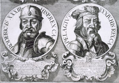 Retratos de Roderic e Pelagius (Litho) de Unbekannt