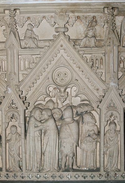 Portugal, Região da Estremadura, Distrito de Leiria, Alcobaça, Mosteiro de Santa Maria, Pormenor do Túmulo de Inês de Castro (1320-1355) de William Jennys