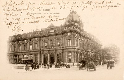 Cartão Postal/Tribunal Comercial/Paris/Seine/Ile de France/França de William M. Timlin
