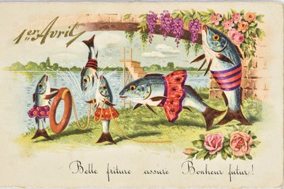 Cartão postal: 1 de Abril/Abril Peixes de Unbekannt