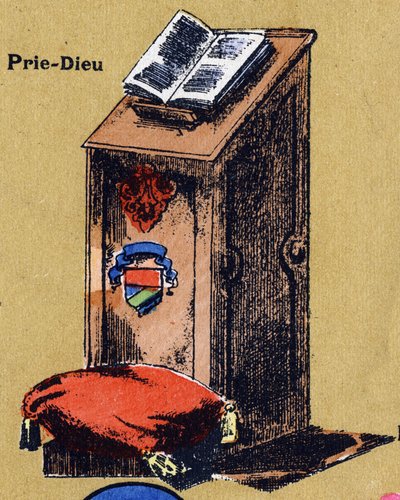 Reze a Deus. Alfabeto ilustrado. Imagens reunidas em Jarville-Nancy, início do século XX. Dim: 40 x 29 cm. Litografia sobre fundo de bistre. de Unbekannt