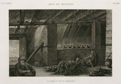 Processo, Química Fazendo amônia salina, Egito, c 1798 de Unbekannt