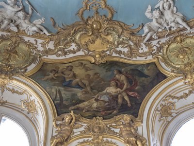A psique é defeituosa na presença de Vénus. Pintura de Charles Joseph Natoire (1700-1777) de Unbekannt