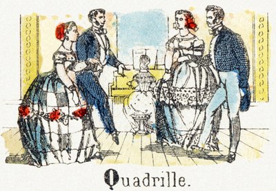 P - Quadrilha - Alfabeto de Entretenimento Infantil c.1890 (litografia) de Unbekannt
