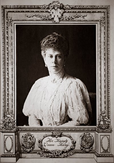 Rainha Maria, consorte do Rei Jorge V em 1910 (gravura) de Unbekannter Künstler