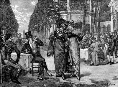 A moda da Regência: "Os Beaus e as Belles". de Unbekannter Künstler