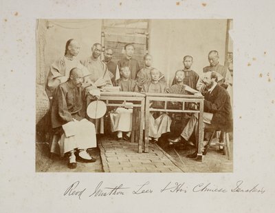O Reverendo Johnathan Lees e os seus professores chineses (foto) de Unbekannter Künstler