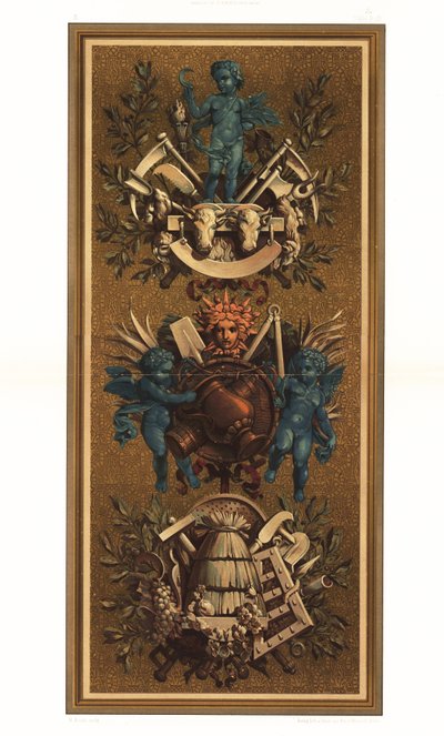 Painéis de parede rococó no Louvre, Paris de Unbekannter Künstler