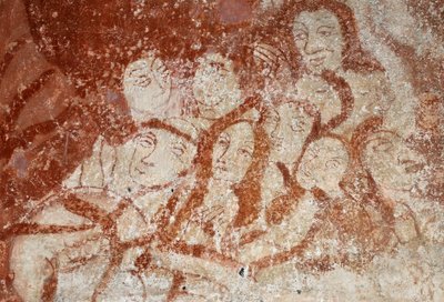 Arte românica: A Capela de Santa Catarina, Voute na brisa do berço, a Infância de Cristo, a Paixão, o Juízo Final e Cristo no Majestoso. Frescos da igreja de Notre Dame d